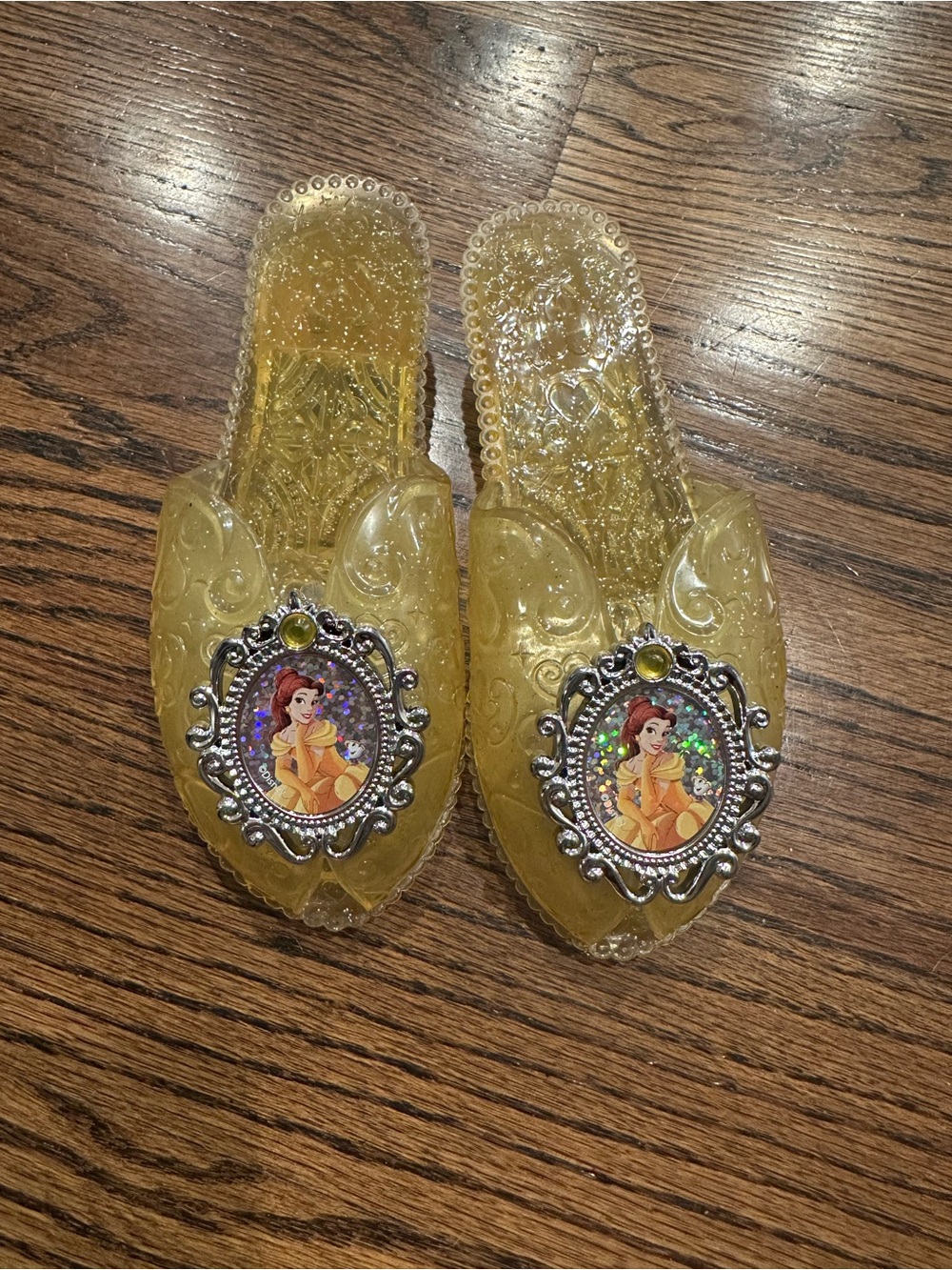 Disney Toddler Princess Belle Glitter Yellow Dress up Shoes